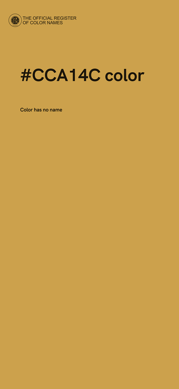 #CCA14C color image