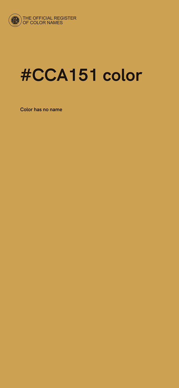 #CCA151 color image