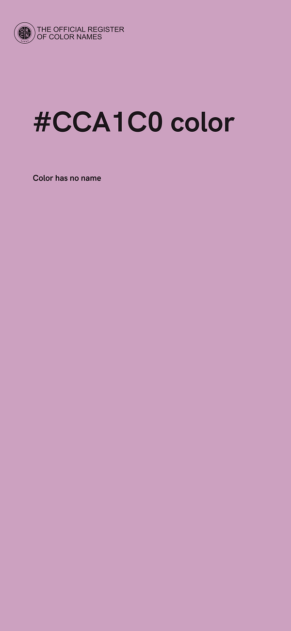 #CCA1C0 color image