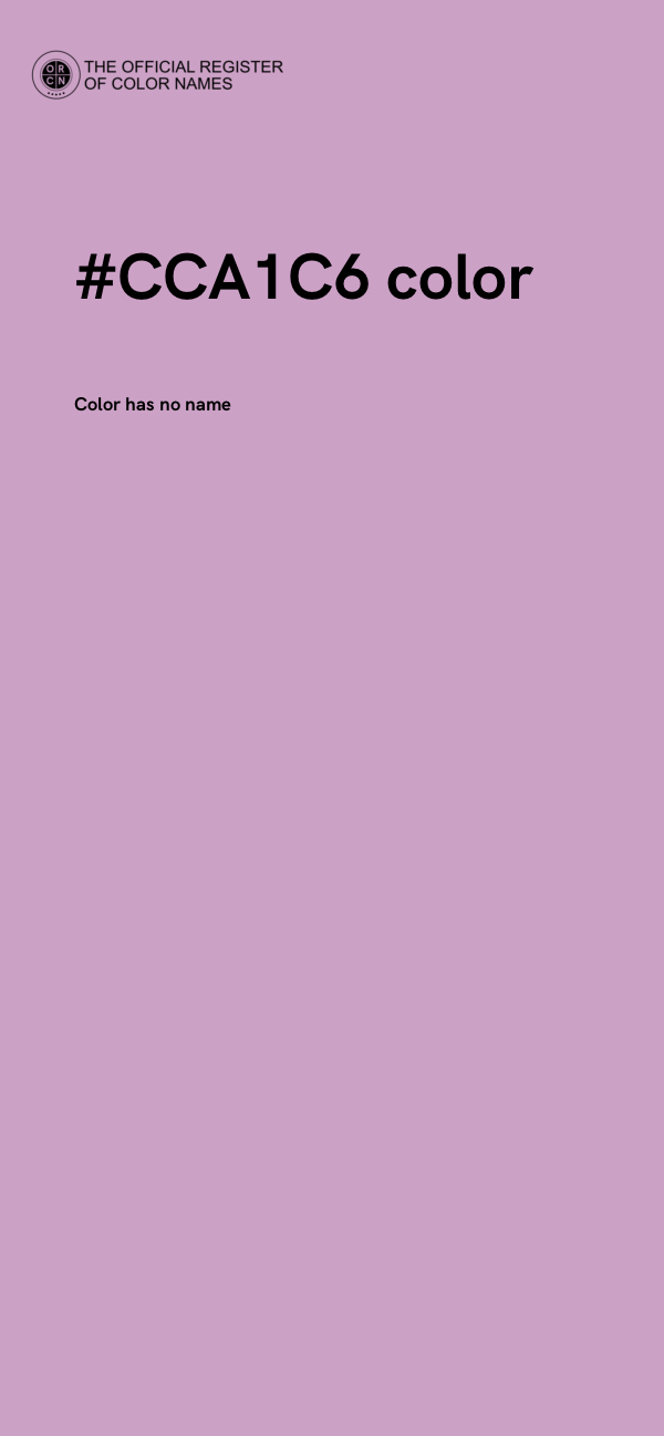 #CCA1C6 color image