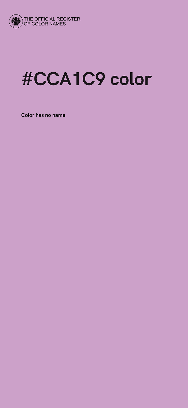 #CCA1C9 color image