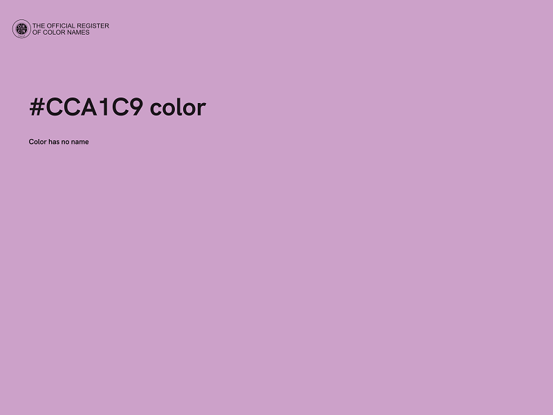 #CCA1C9 color image