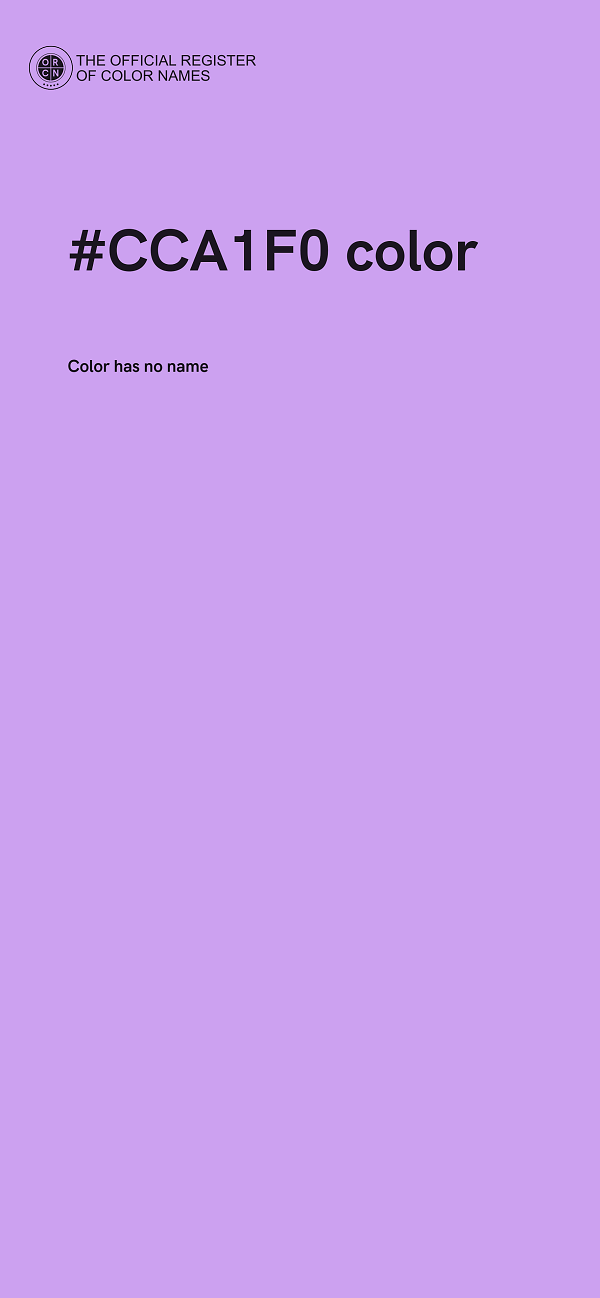 #CCA1F0 color image