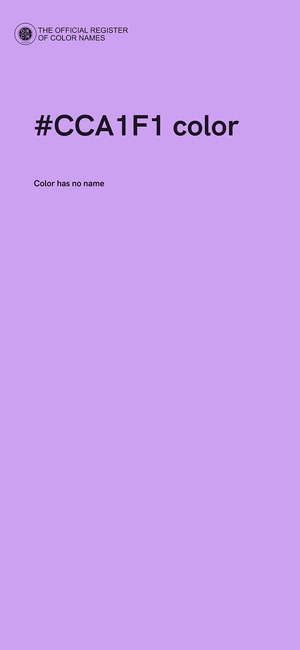 #CCA1F1 color image