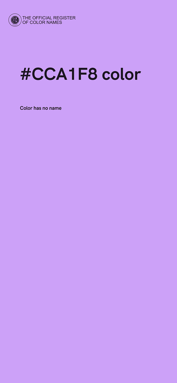 #CCA1F8 color image