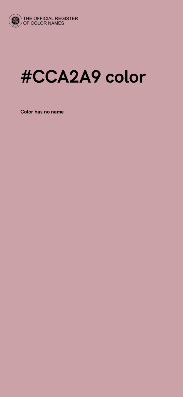 #CCA2A9 color image