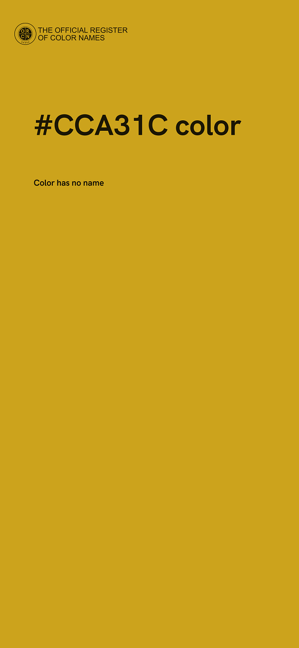 #CCA31C color image