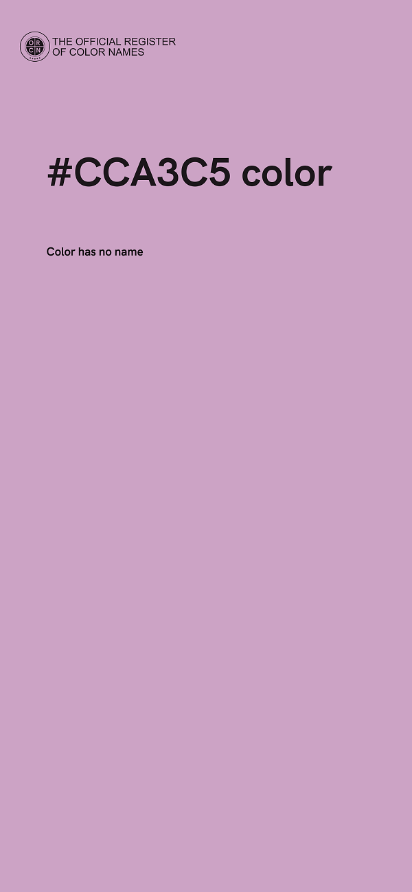 #CCA3C5 color image