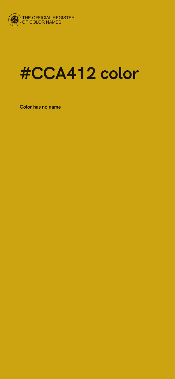 #CCA412 color image