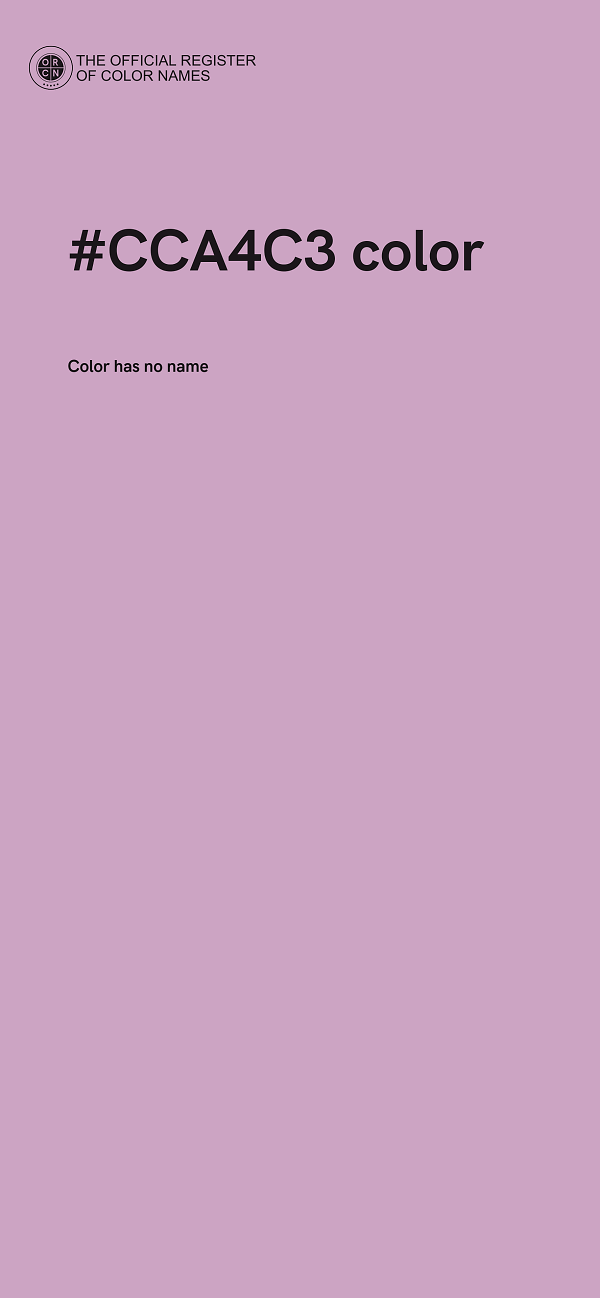 #CCA4C3 color image