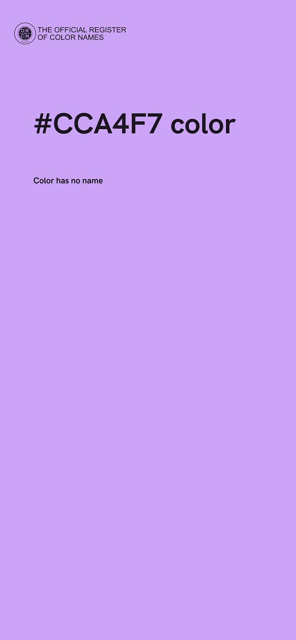 #CCA4F7 color image