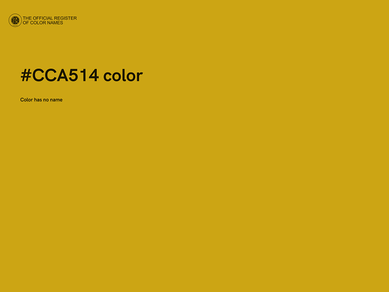 #CCA514 color image