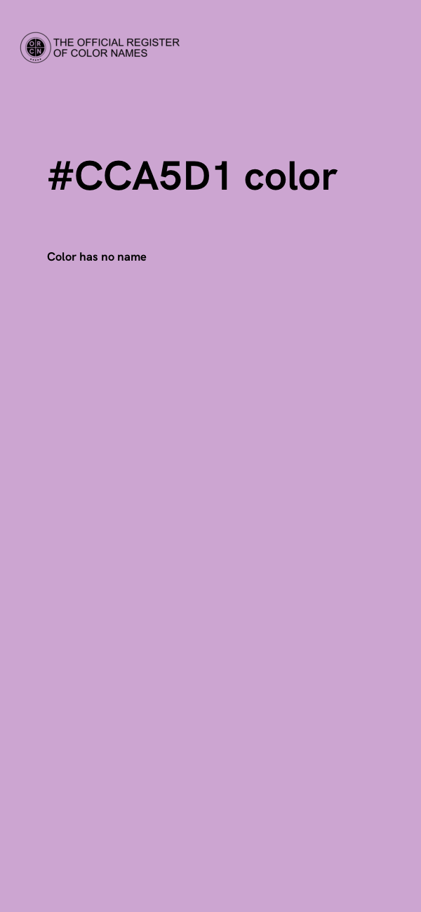 #CCA5D1 color image