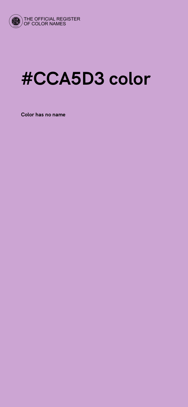 #CCA5D3 color image