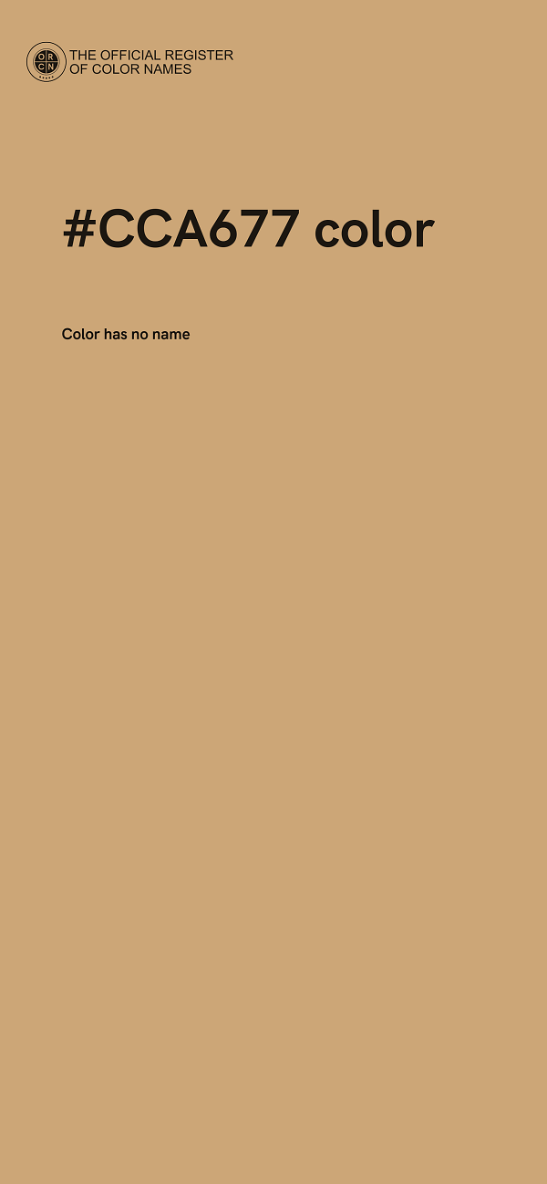 #CCA677 color image