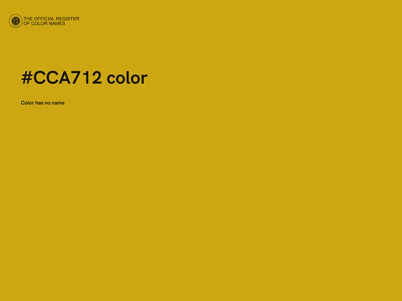 #CCA712 color image