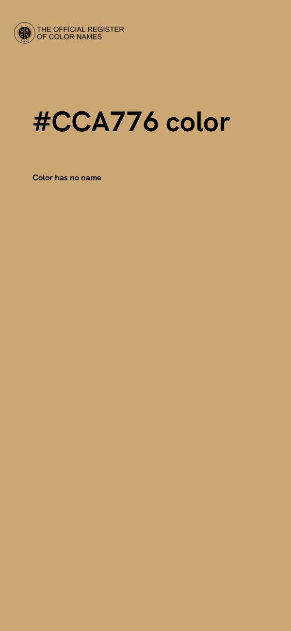 #CCA776 color image