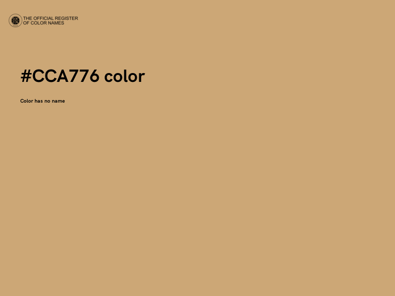 #CCA776 color image