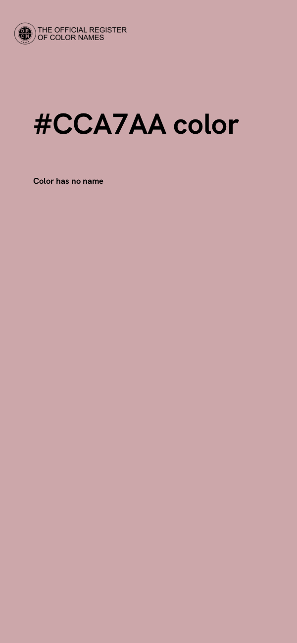 #CCA7AA color image