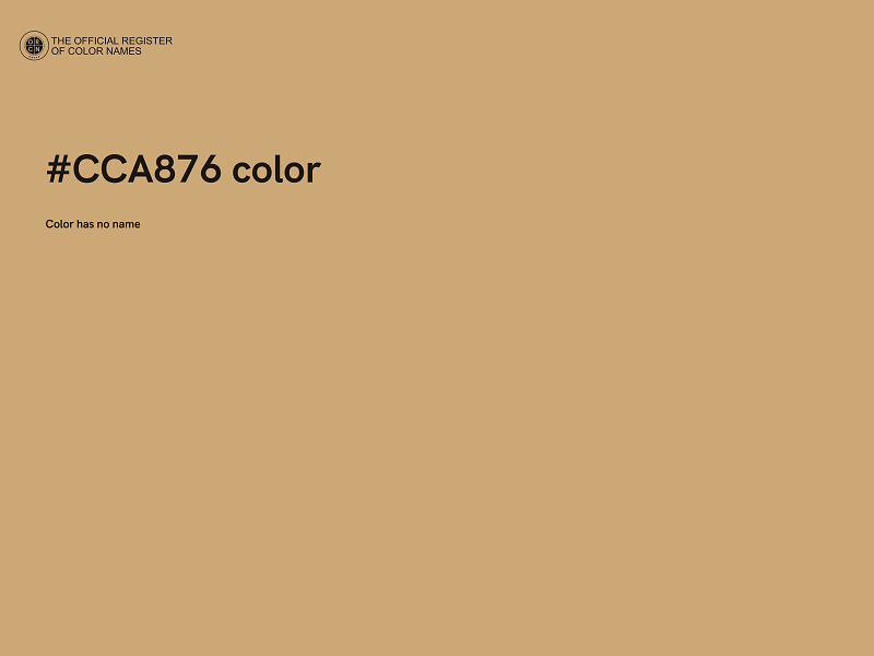 #CCA876 color image