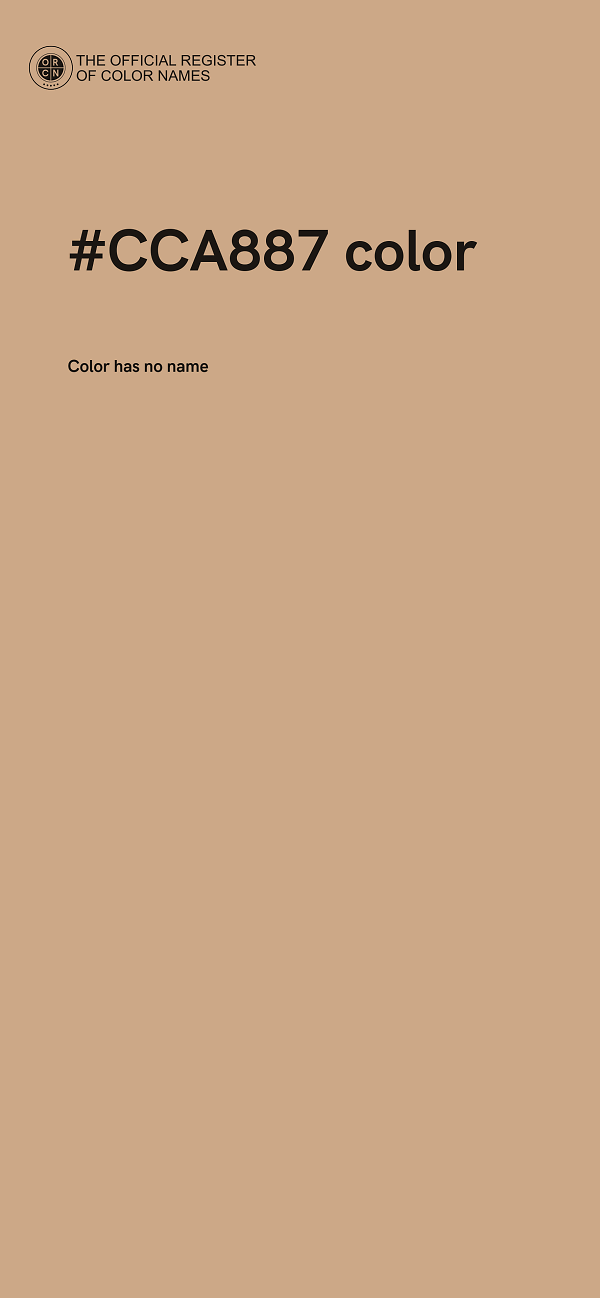 #CCA887 color image