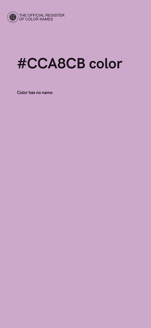 #CCA8CB color image