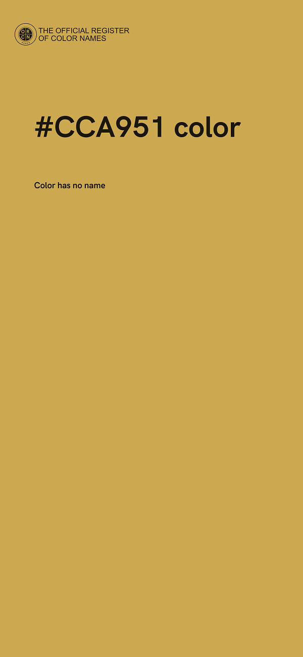 #CCA951 color image