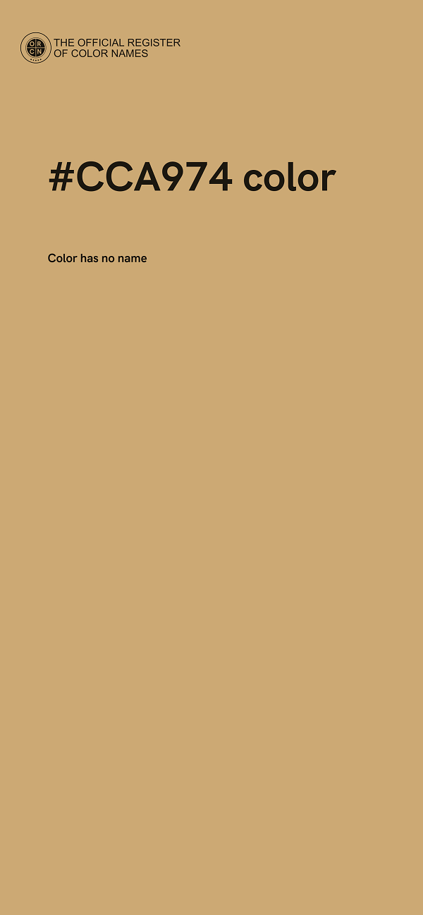#CCA974 color image