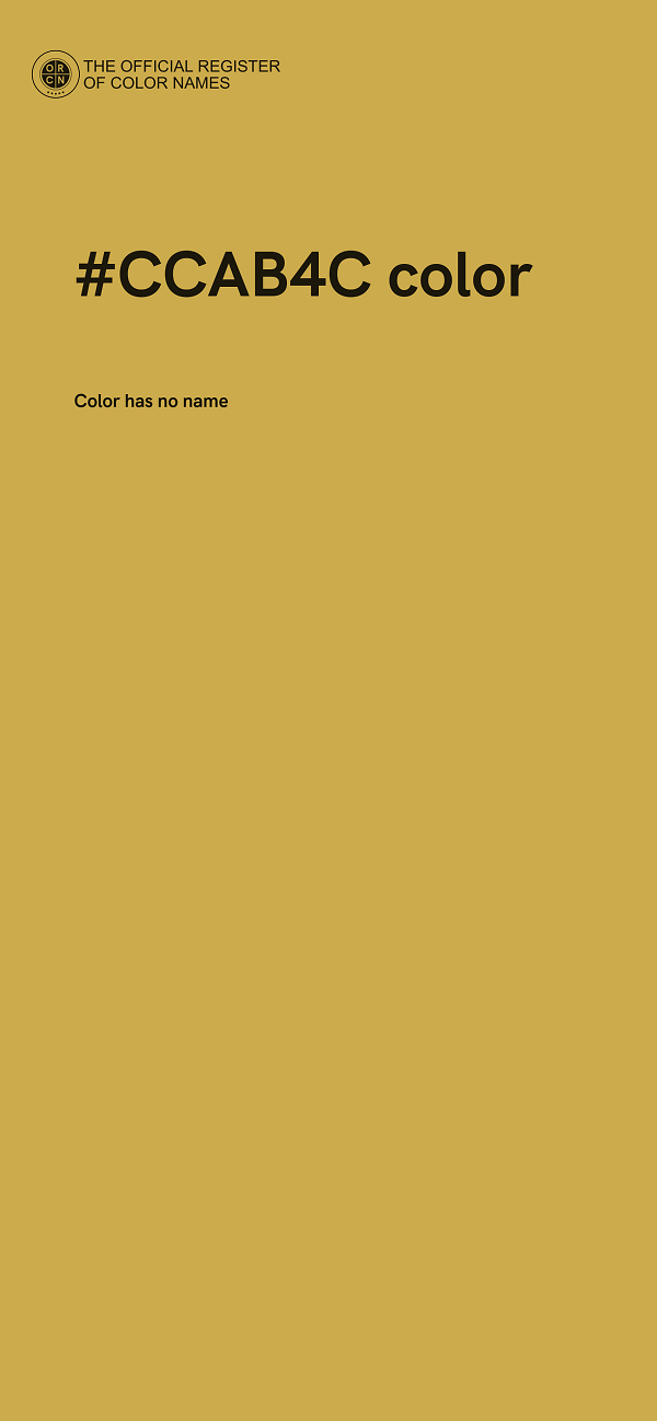 #CCAB4C color image