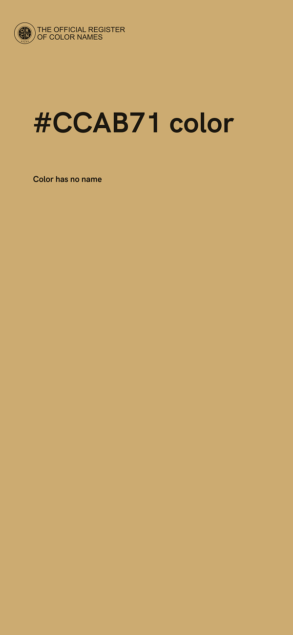 #CCAB71 color image