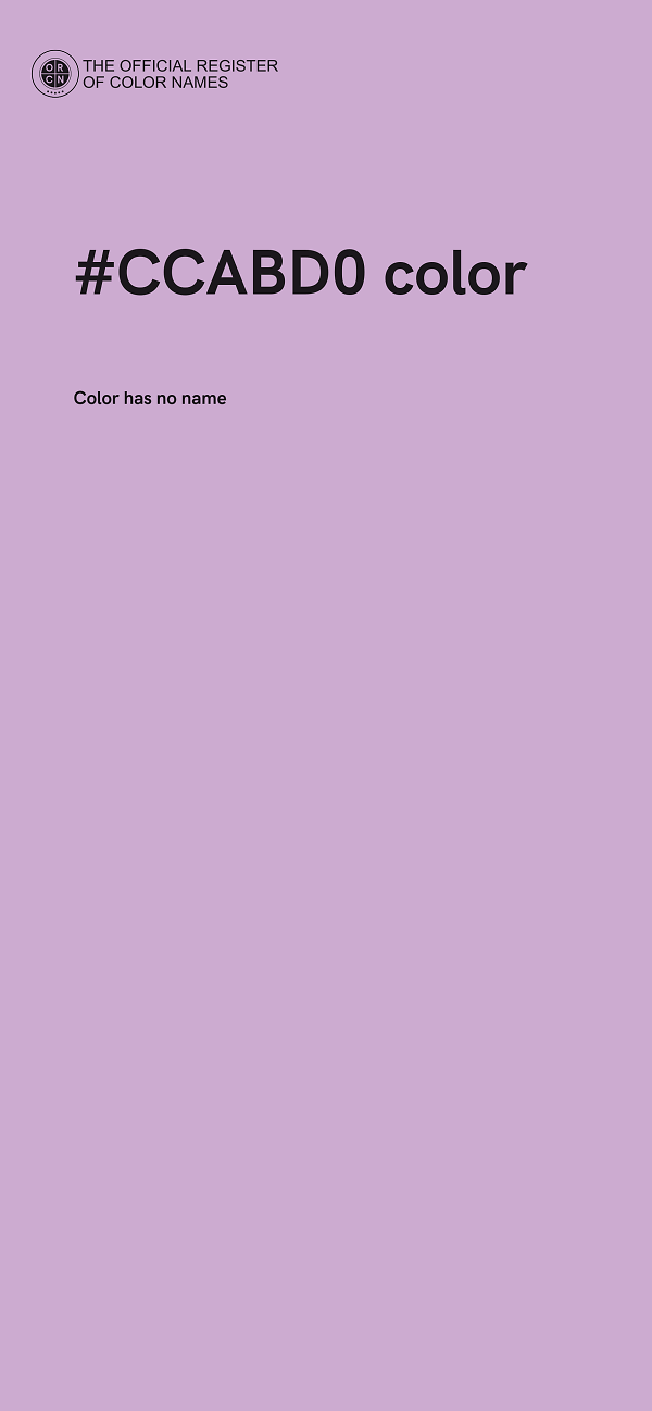 #CCABD0 color image