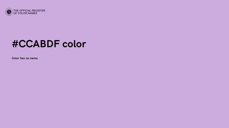 #CCABDF color image