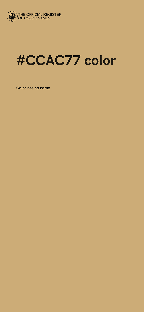 #CCAC77 color image