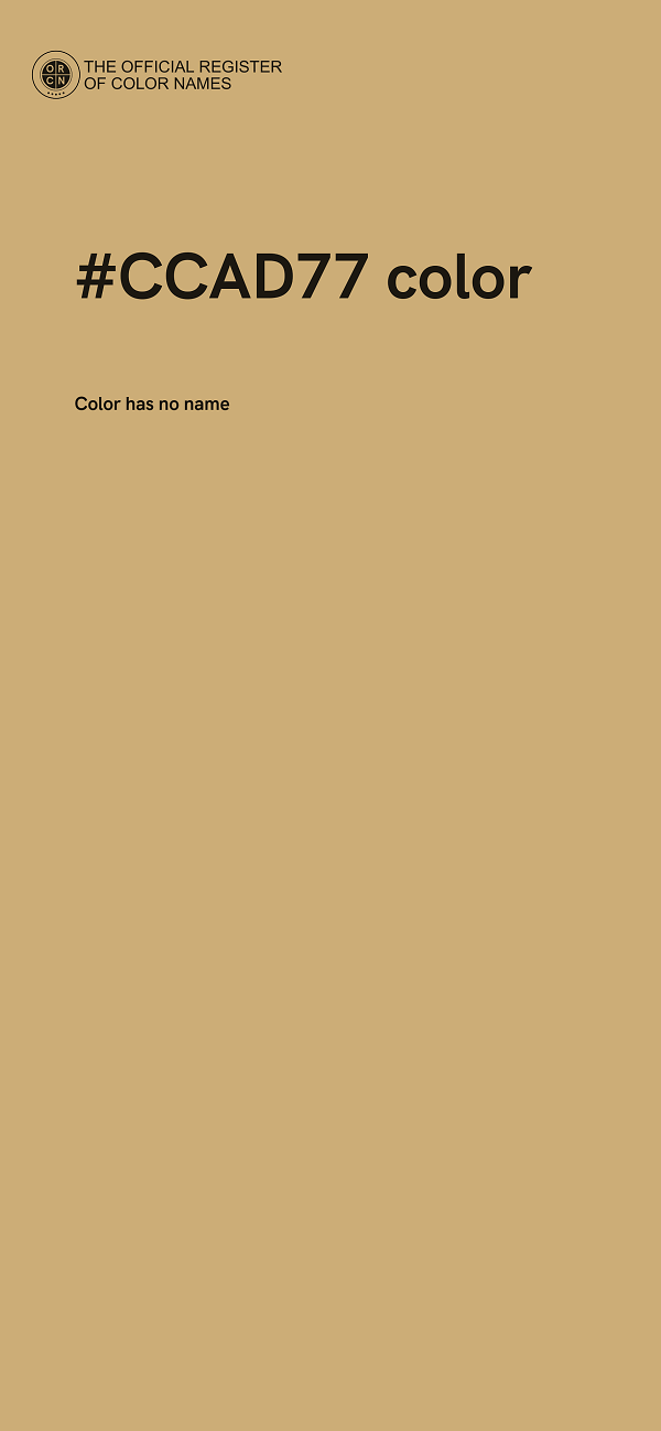 #CCAD77 color image