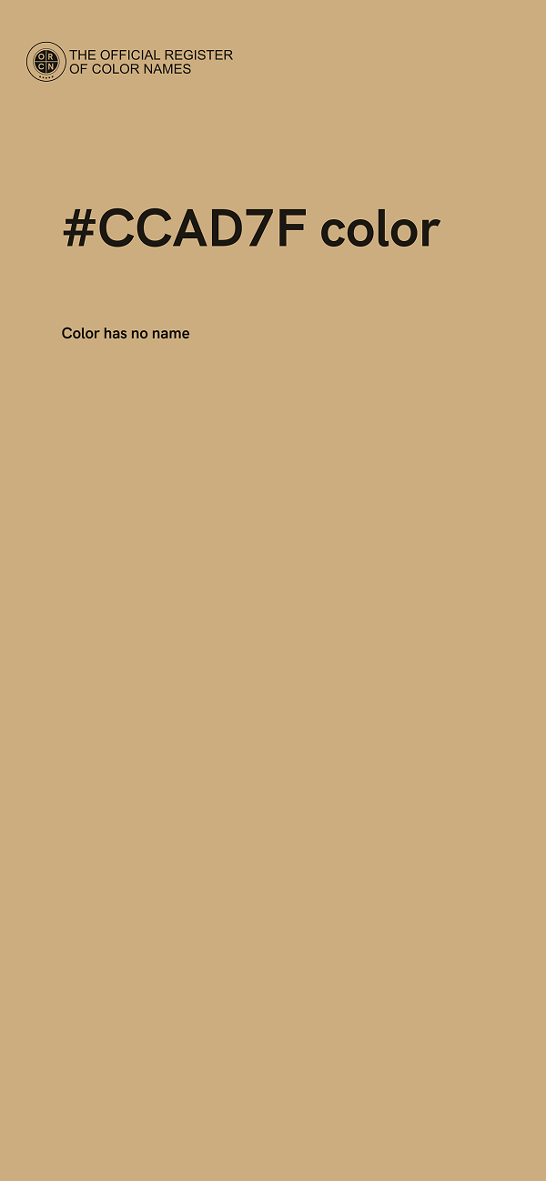 #CCAD7F color image