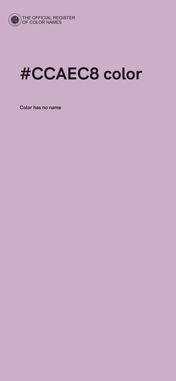 #CCAEC8 color image