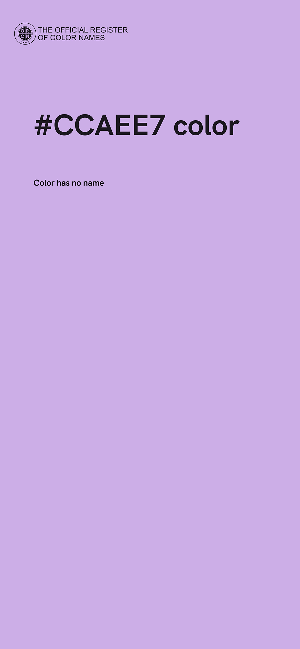 #CCAEE7 color image