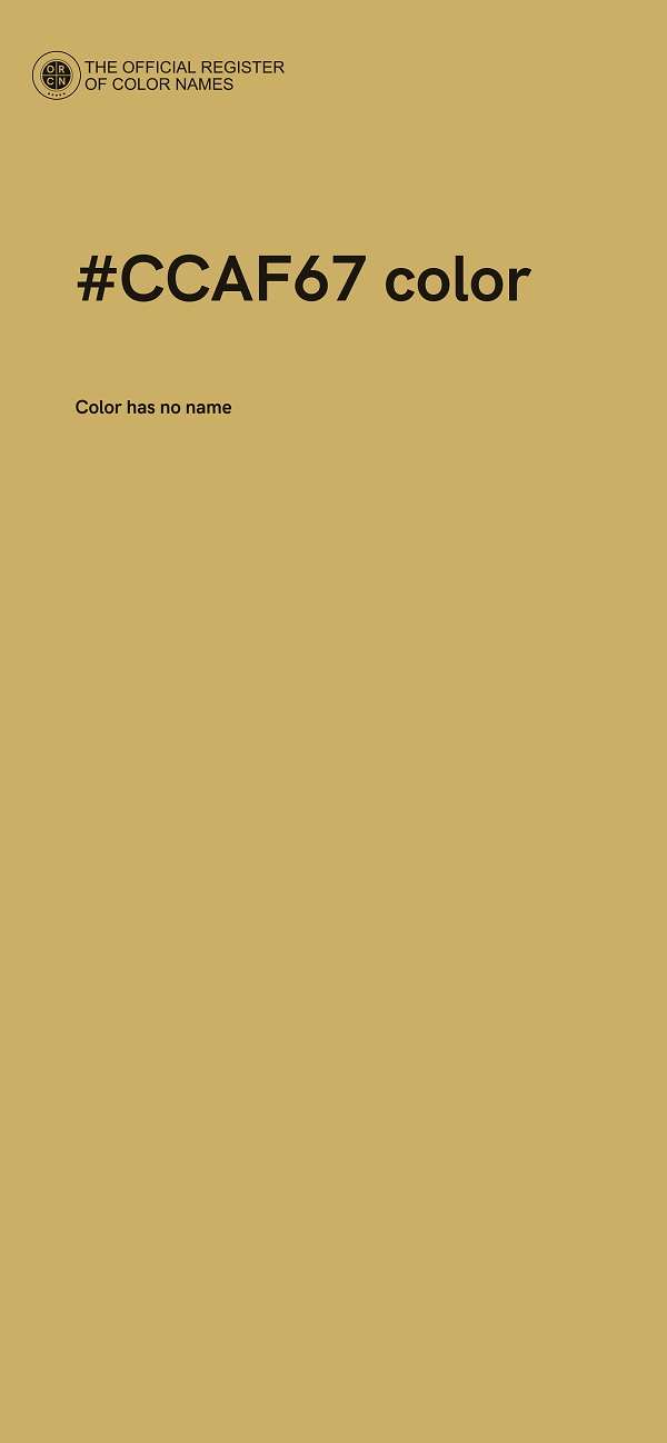 #CCAF67 color image