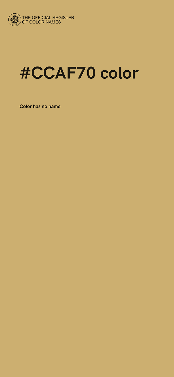 #CCAF70 color image