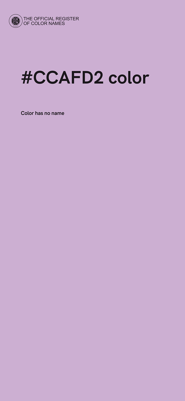 #CCAFD2 color image