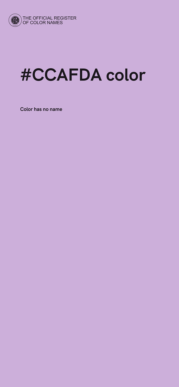 #CCAFDA color image