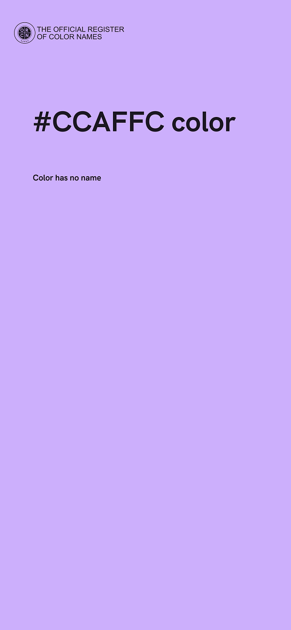 #CCAFFC color image