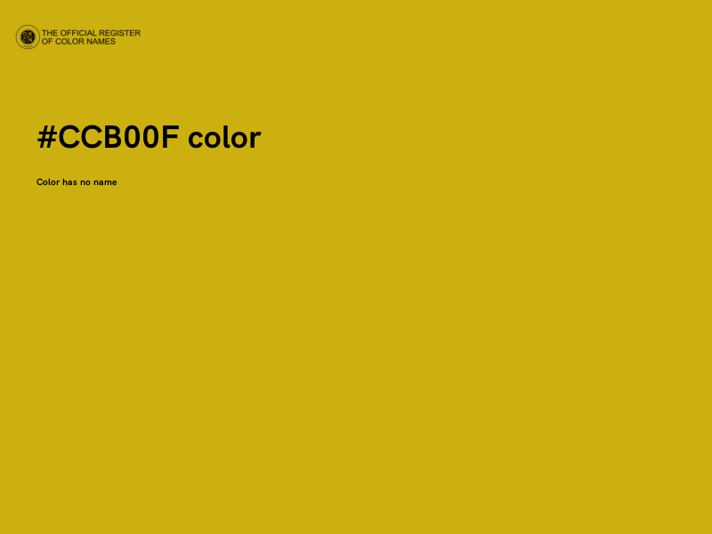 #CCB00F color image