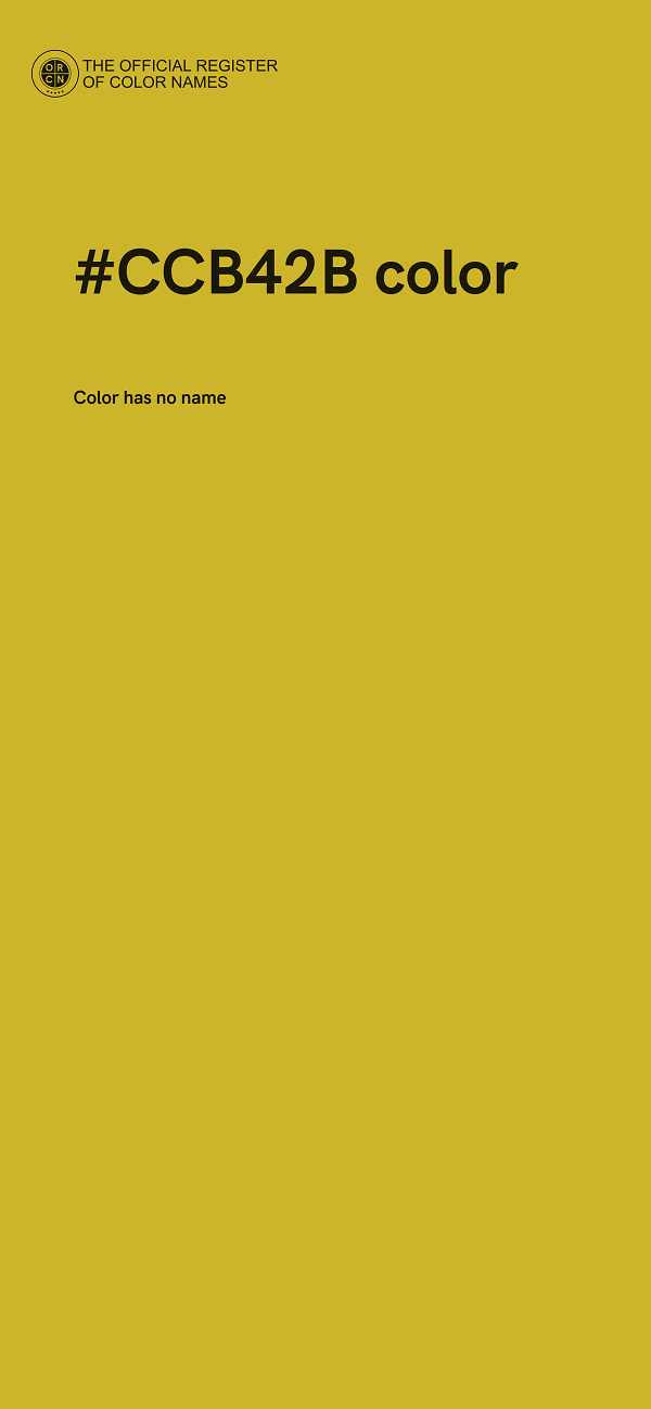 #CCB42B color image