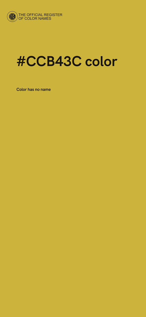 #CCB43C color image