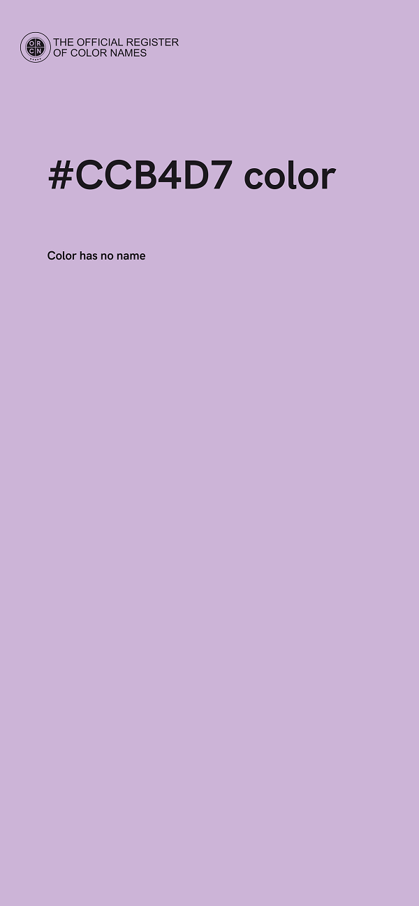 #CCB4D7 color image