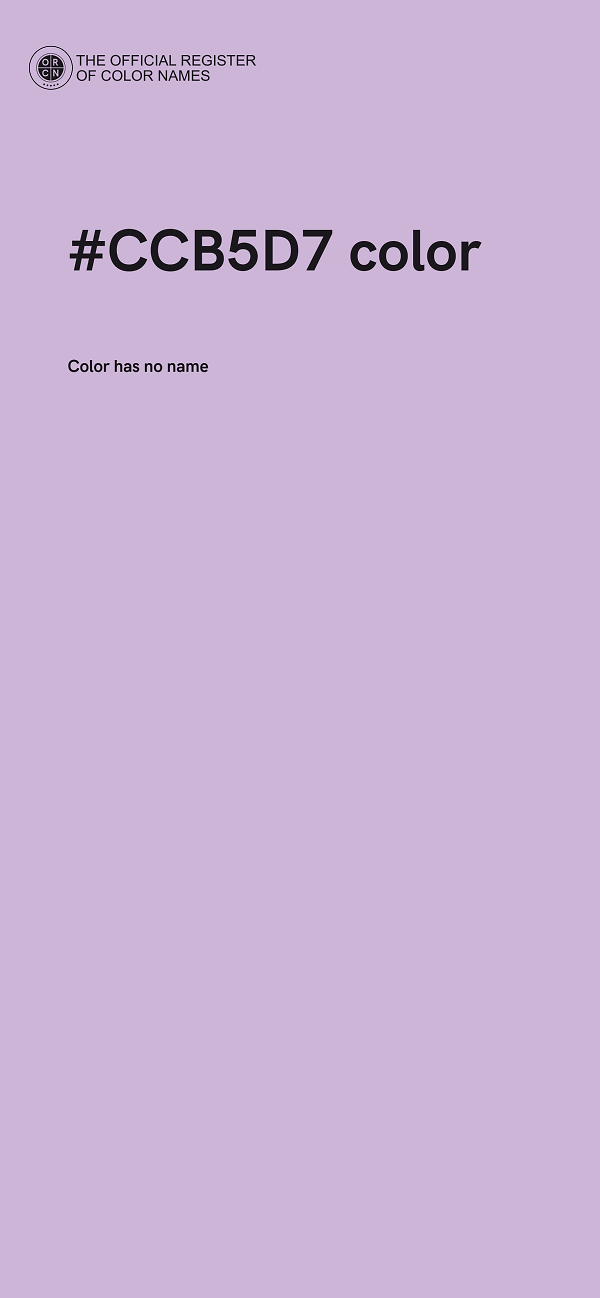 #CCB5D7 color image