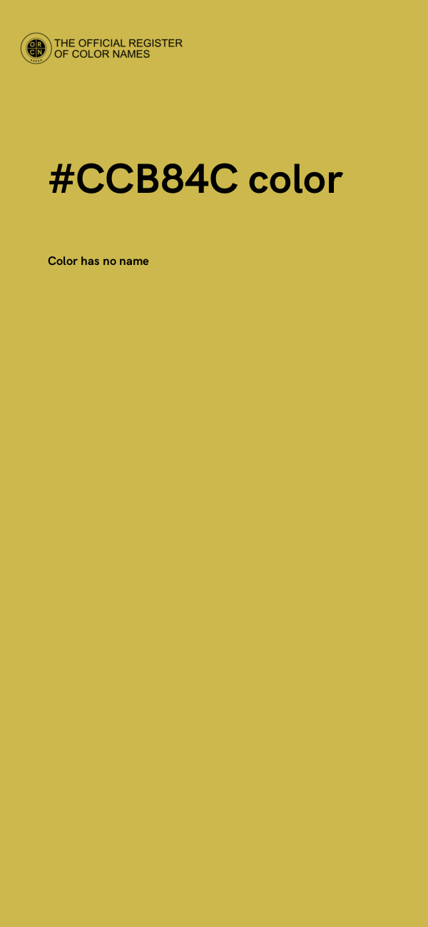 #CCB84C color image