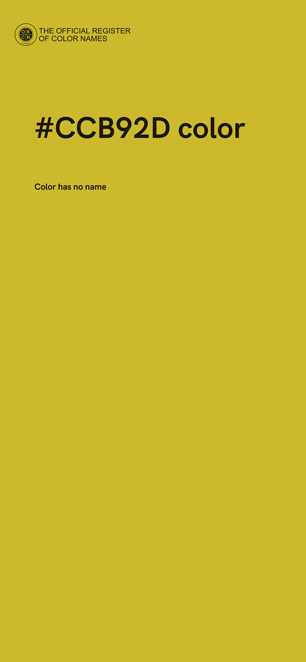 #CCB92D color image