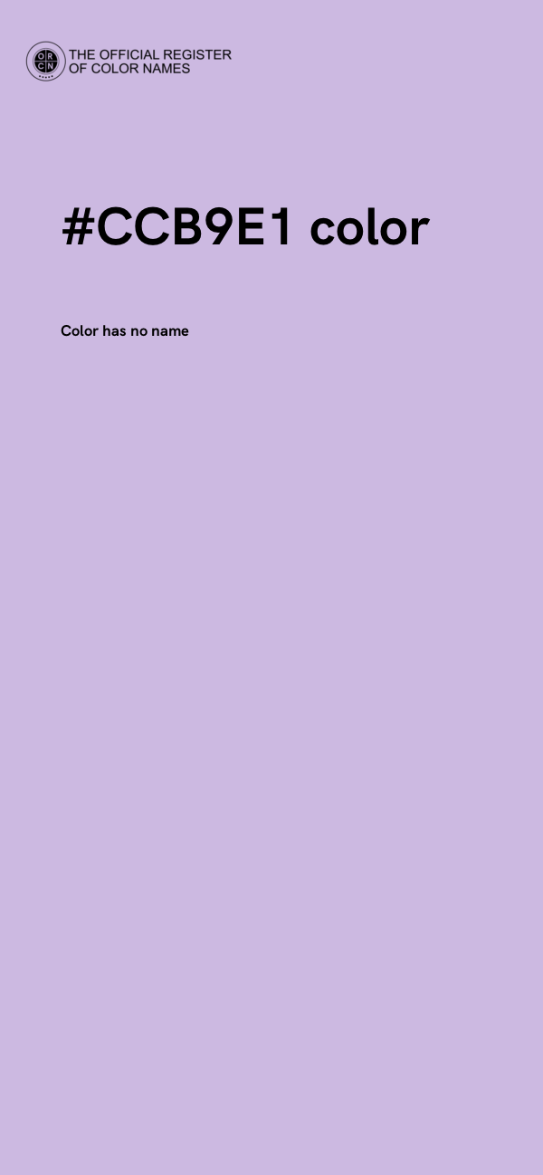 #CCB9E1 color image